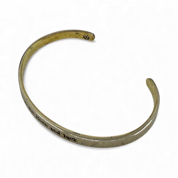 Far Fetched Love You to the Moon and Back Cuff Bracelet Mixed Metals Stamped - Picture 3 of 4